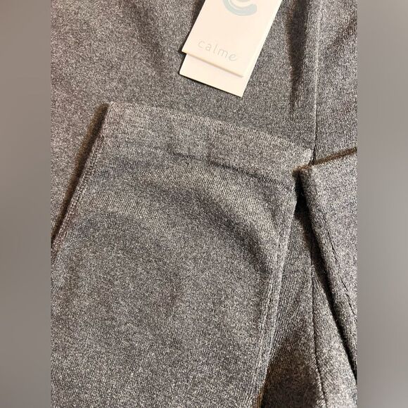 Johnny Was CALME Heather Gray Joggers Elastic Waistband and Tapered Leg XL - Picture 9 of 13